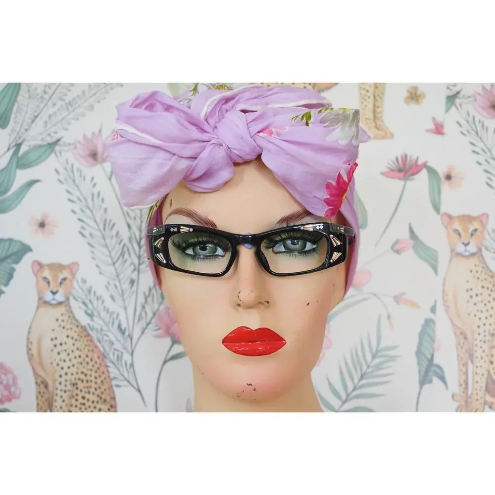 Vintage 1960s Cat Eye Rhinestones Eyeglasses France Rockabilly Pin Up Retro MCM